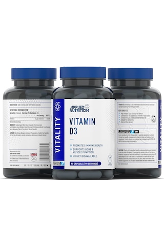 Applied Nutrition Vitamin 3000 Iu D3 Vitamin 90 Caps