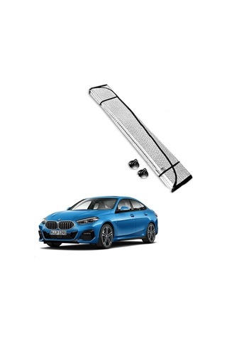 Ön Cam Balonlu Kalın Güneşlik 130x60 Cm + 2 Adet Arka Yan Cam Güneşlik Perde Sineklik Set Standart