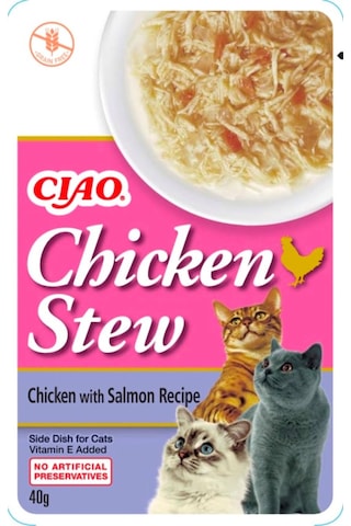 Ciao Stew Tavuklu & Somonlu Güveç Yetişkin Kedi Maması 40 G
