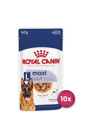 Royal Canin Maxi Adult Büyük Irk Yetişkin Köpekler İçin Parça Etli Konserve Mama 140 Gr X 10 Adet