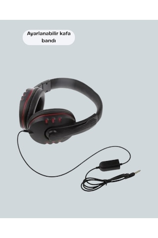 Bfs Kırmızı Gaming Kulaklık Stereo Mikrofonlu Dayanıklı Örgü Kablolu