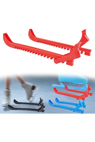 Dolıty 2 Parça Buz Pateni Muhafızları Evrensel Kırmızı Kırmızı