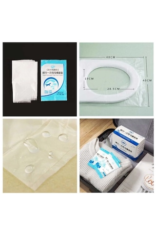 Tineke 50 Adet Tek Kullanımlık Klozet Örtüsü Klozet Poşeti Klozet