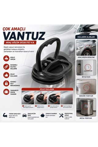 İbico İ13-149 Çok Amaçlı Cam Vantuz - Araç Göçük Düzeltici- 100'li Paket