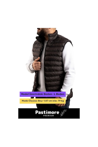 Konfor Modeli Siyah Şişme Mont Su Rüzgar Ve Soğuk Geçirmez Erkek Şişme Yelek