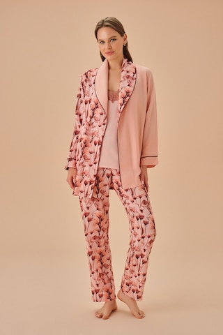 Suwen Lal Sabahlık Sh251236151021 Gül Desenli Çok Renkli