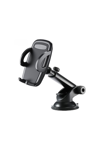 Youtek Siyah Oto Telefon Tutucu, Otomatik Kilitleme, Çok Açı Görünüm, Cam/sabitleyici Uyumlu, Tek El Kullanıma Uygun