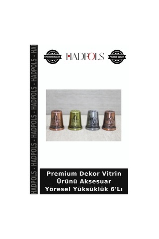 Premium Dekor Vitrin Ürünü Aksesuar Yöresel Yüksüklük 6'lı