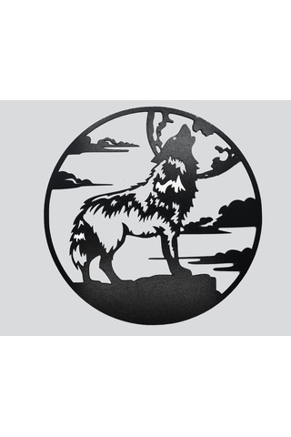 Kurt Figürlü Ahşap Mdf Dekoratif Duvar Tablosu Duvar Dekoru 3mm 30 x 30