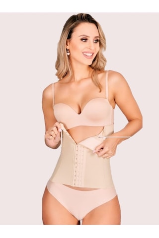 Mistirik Tvigoso Model Askısız Latex Göbek Şekillendirici 4 Aşamalı Göbek Gizleyen Korse Ten Renk