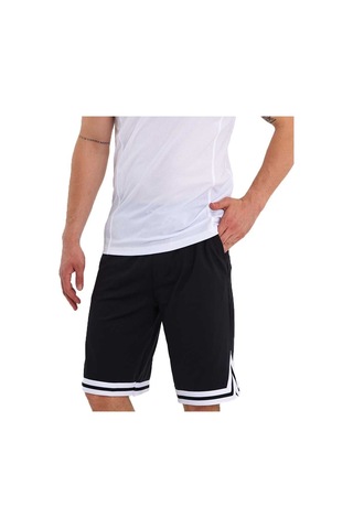 Adams Erkek Polyester Beyaz Şeritli Basketbol Şort 001