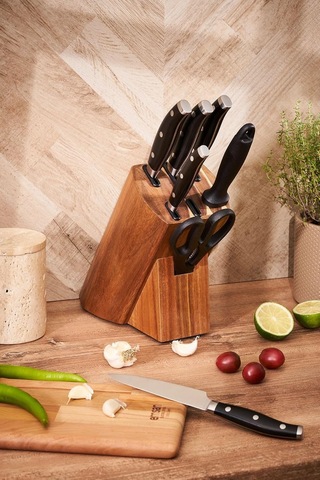 Naturel 8 Parça Bıçak Seti Beyaz