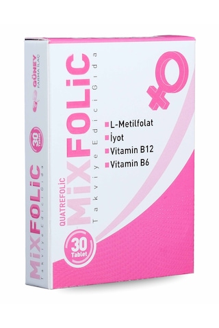 Mixfolic Takviye Edici Gıda 30 Tablet