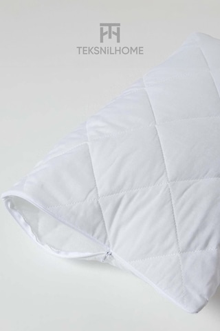 Yumuşak 4 Adet Kapitone Yastık 800 Gram Fermuarlı Yastık Kılıflı 50 X 70 Cm Beyaz