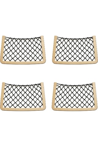 Karavan ve Tekne Eşya Düzenleyici File Ceplik 4 Adet Bej