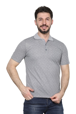 Kzctekstil Erkek Baba Ve Orta Yaş Penye Tişört Yakalı Cepli Jakarlı Desenli Kumaş Klasik Kesim Bej