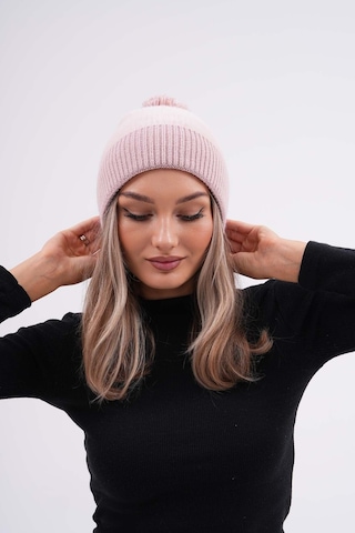 Peluş Ponponlu Bere Pudra