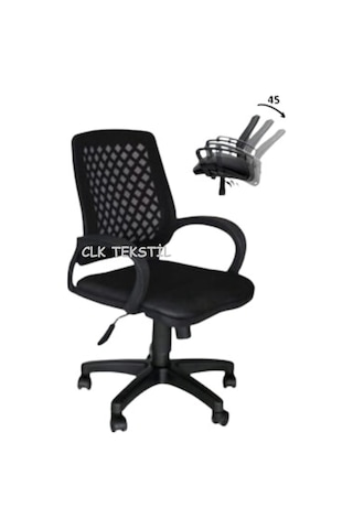 Clk-06 Fileli Petek Ofis Büro Bilgisayar Koltuğu Sandalyesi Siyah