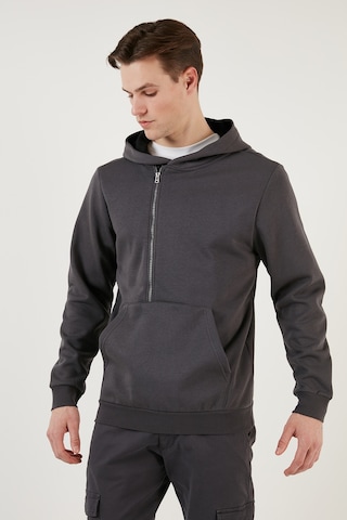 Buratti Kanguru Cepli Fermuarlı Kapüşon Yaka Slim Fit Erkek Sweat 575707 Antrasit
