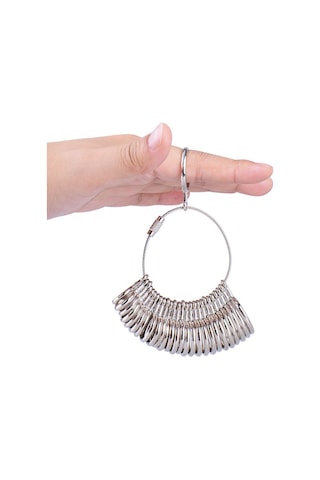 Ximistore9 Alüminyum Yüzük Ölçüm Seti: 1-13 Numara Ayar Çemberleri + Ölçüm Çubuğu - Hafif, Kolay Kullanım - Perakende Ve Mağaza İçin