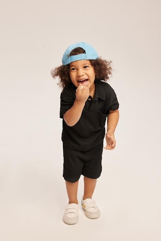 Luess Erkek Çocuk Polo Yaka Alt Üst Takım - Siyah