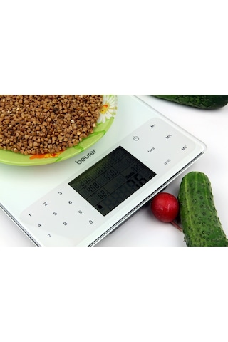 Beurer Ds 61 950 Gıda Maddesinin Beslenme Ve Enerji Değerleri Kayıt Eden Mutfak Tartısı Terazisi