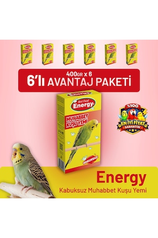 Kabuksuz Muhabbet Kuşu Yemi - 6 Adet 400 G