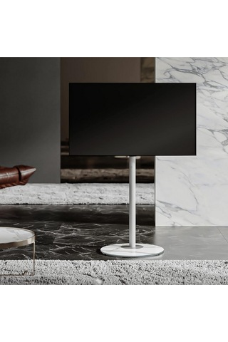 Fitueyes Tv Standı 32-60 İnç, Yüksekliği Ayarlanabilir & Döndürülebilir, Lüks Tasarım Tv Ünitesi Beyaz