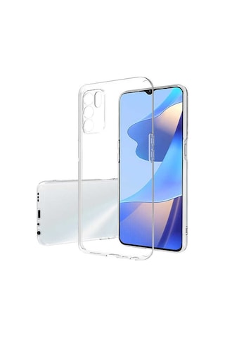 Oppo A16 Kamera Korumalı Süper Şeffaf Silikon Kapak