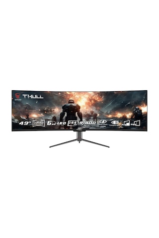 Thull TJ-DFHD49C-144 Ultraview 49" 6 MS 144 Hz DFHD(1X Hdmı+Dp+Type-C+Usb) Va Frameless R18000 Monitör﻿