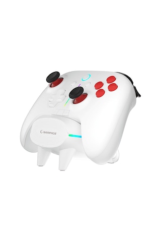 Rampage Hydra Pro Bluetooth + 2.4 Ghz Şarj İstasyonlu RGB Joypad Oyun Kolu Beyaz