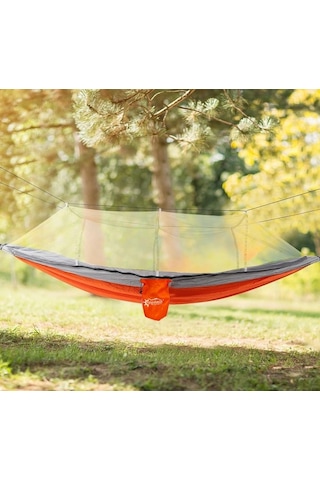Hamak 7410 Fileli Ve Cibinlikli Pro 190x70cm Turuncu-gri