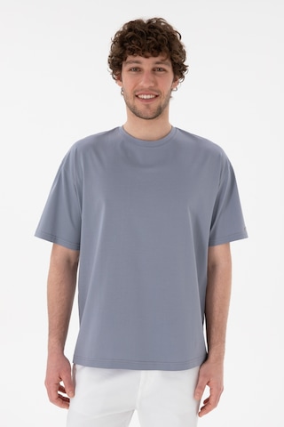 U.S. Polo Assn. Erkek Comfort Fit Bisiklet Yaka Mavi Merserize Basic Tişört 50313089-VR036