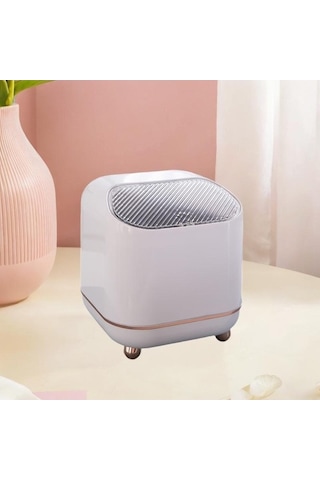 Pazly Suntek Sepeti Masaüstü Küçük Kovası, Kovası Kapaklı Çöp Beyaz Lw Beyaz