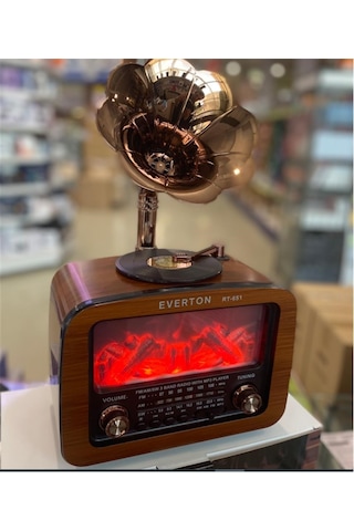 Everton Rt-651 -usb-tf-am-fm-sw-blue-connect-tws-usb Şarj Nostaljik Radyo Alev Işıklı