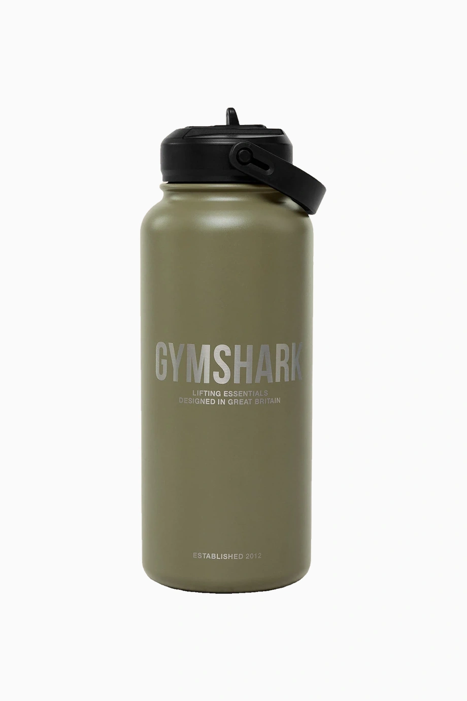 Gymshark 1 Litre Metal Yalıtımlı Pipetli Termal Şişe Yeşil