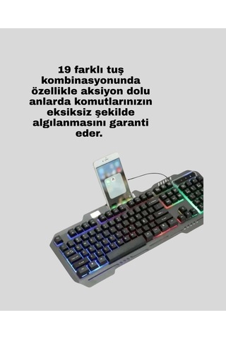 Tcx Klavye Ve Mouse Seti Pg8018 Dayanıklı Tuşlar, Hızlı Komut Diğer