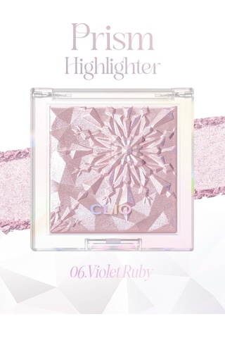 Mikro İnci Tanecikleriyle Yoğun Işıltı Sağlayan Highlighter Clıo Prism Highlighter 06 Violet Ruby 06 Violet Ruby