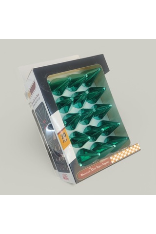 17mm Sivri Yeşil Bijon Kapağı 20li Set