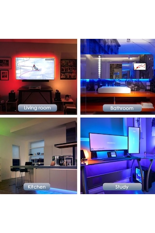 Triline Tv Arkası Uzaktan Kumandalı Rgb Led Şerit Aydınlatma Seti