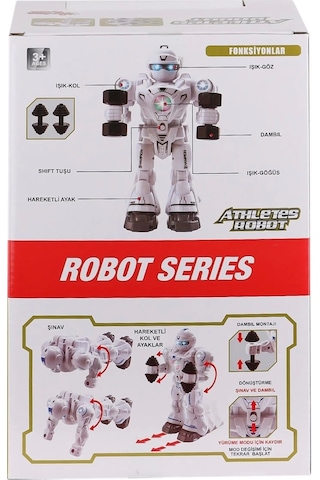 Df-6026 Işıklı Ve Müzikli Hareketli Atletik Sporcu Robot -vardem Oyuncak