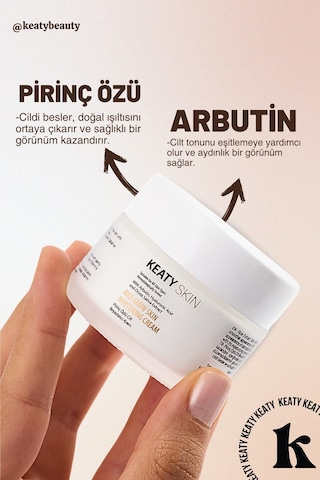 Keaty Skin Pirinç Özlü Cilt Beyazlatıcı Aydınlatıcı Leke Karşıtı Krem 50 ML