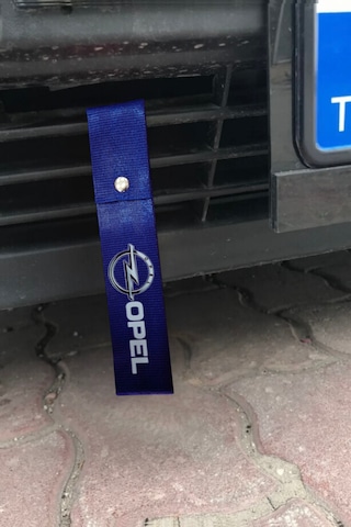 Opel Uyumlu Çıt Çıtlı Tampon Dili Çeki İpi Spor Görünümlü Oto Tampon Sticker & Arma Aksesuar mavi