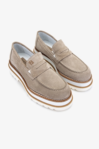Valmenti Eva Erkek Kum Süet Hakiki Deri Loafer Ayakkabı 771 500 Erk Ayk Y24 Bej
