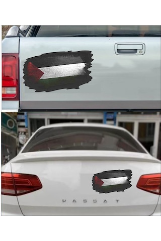 Filistin Bayrak Sticker - Araba Oto Motosiklet Karavan Sticker - 02510 30x17 Cm