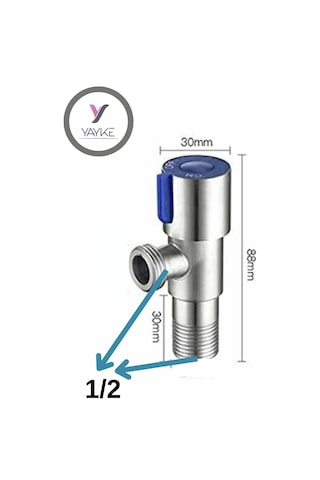 Yayke Ara Musluk Vanası Mutfak Lavabo Giriş 1/2 Krom