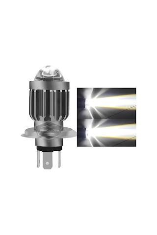 Otomobil Araç Motosiklet Mercekli Far Ampulü Led Far Beyaz Csp Led Xenon Lamba Delici Yayıcı Uzun Kısa 1 Adet H4