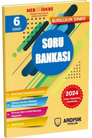 Ardışık Yayınları 6. Sınıf 2025 Bursluluk Sınavı Soru Bankası