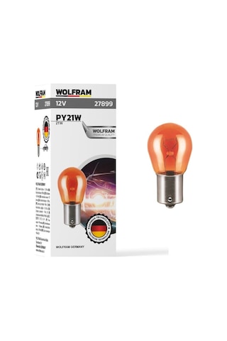 Wolfram 12v 93 Ampul 21w Turuncu Düz Tırnak Germany