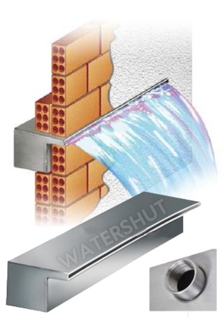 Watershut 1000 Mm Duvar Şelalesi + 900 Watt Dalgıç Pompa Seti